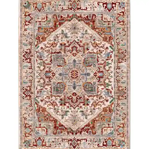 فرش 480 شانه کد 30180 رنگ قرمز سبز