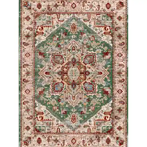 فرش 480 شانه کد 30185 رنگ قهوه ای سبز