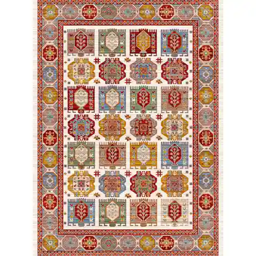 فرش 480 شانه کد 30763 رنگ آبی