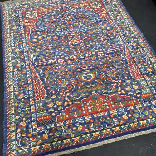 فرش شیراز طرح ناظم سورمه ای