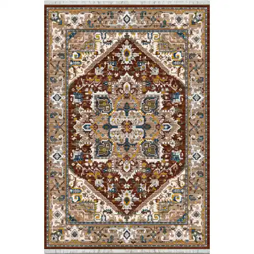 فرش 480 شانه کد 40145 رنگ کرم